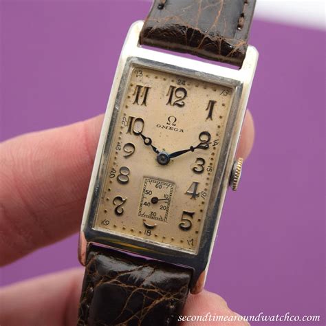 omega rectangular watch|omega men's watch vintage.